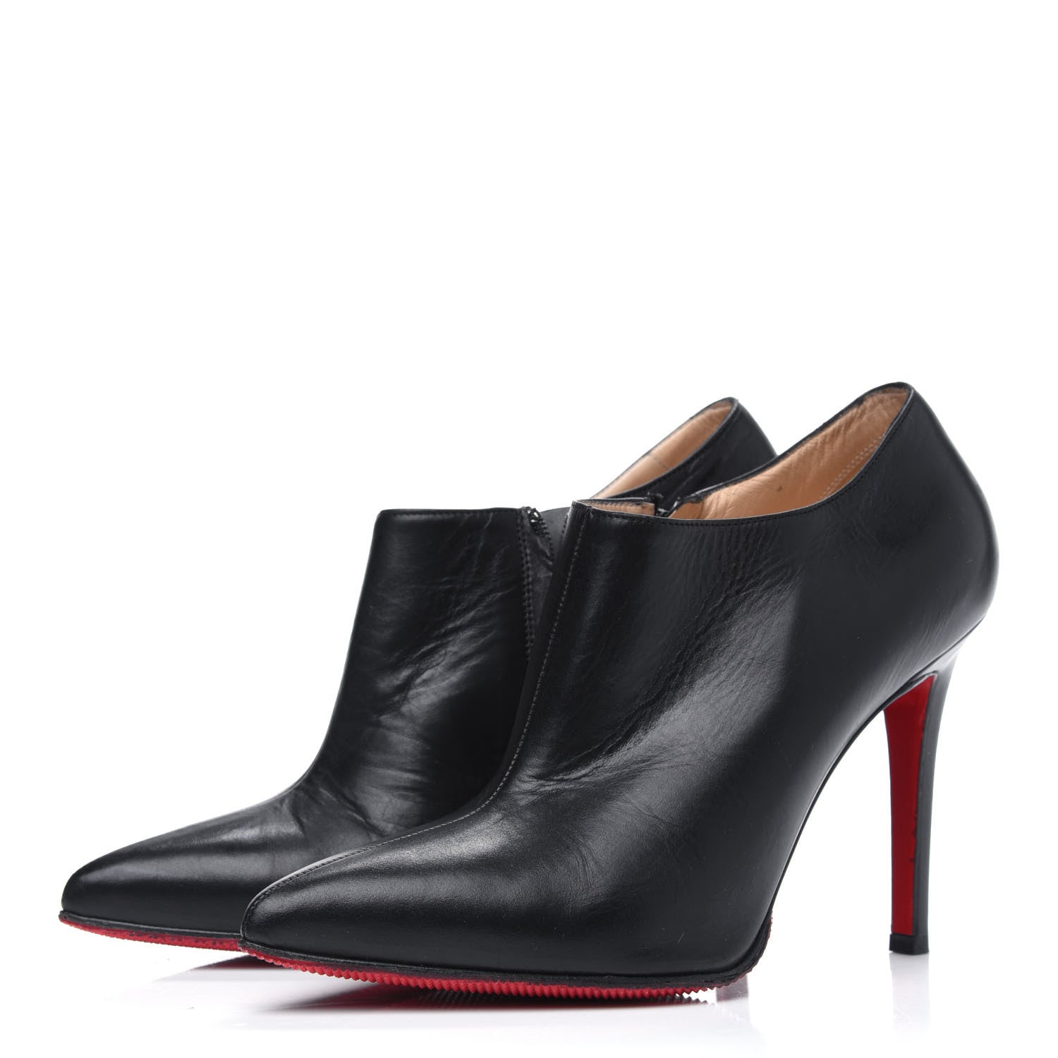 Christian Louboutin Calfskin Dahlia 100 Ankle Boots 36.5 Black 3 of 12