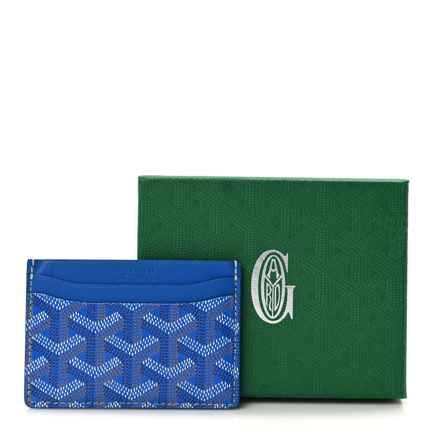 Goyardine Saint Sulpice Card Holder Sky Blue