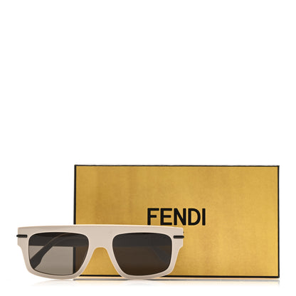 Fendi Acetate Fendigraphy Rectangle Sunglasses FE40091U Beige 7 of 7
