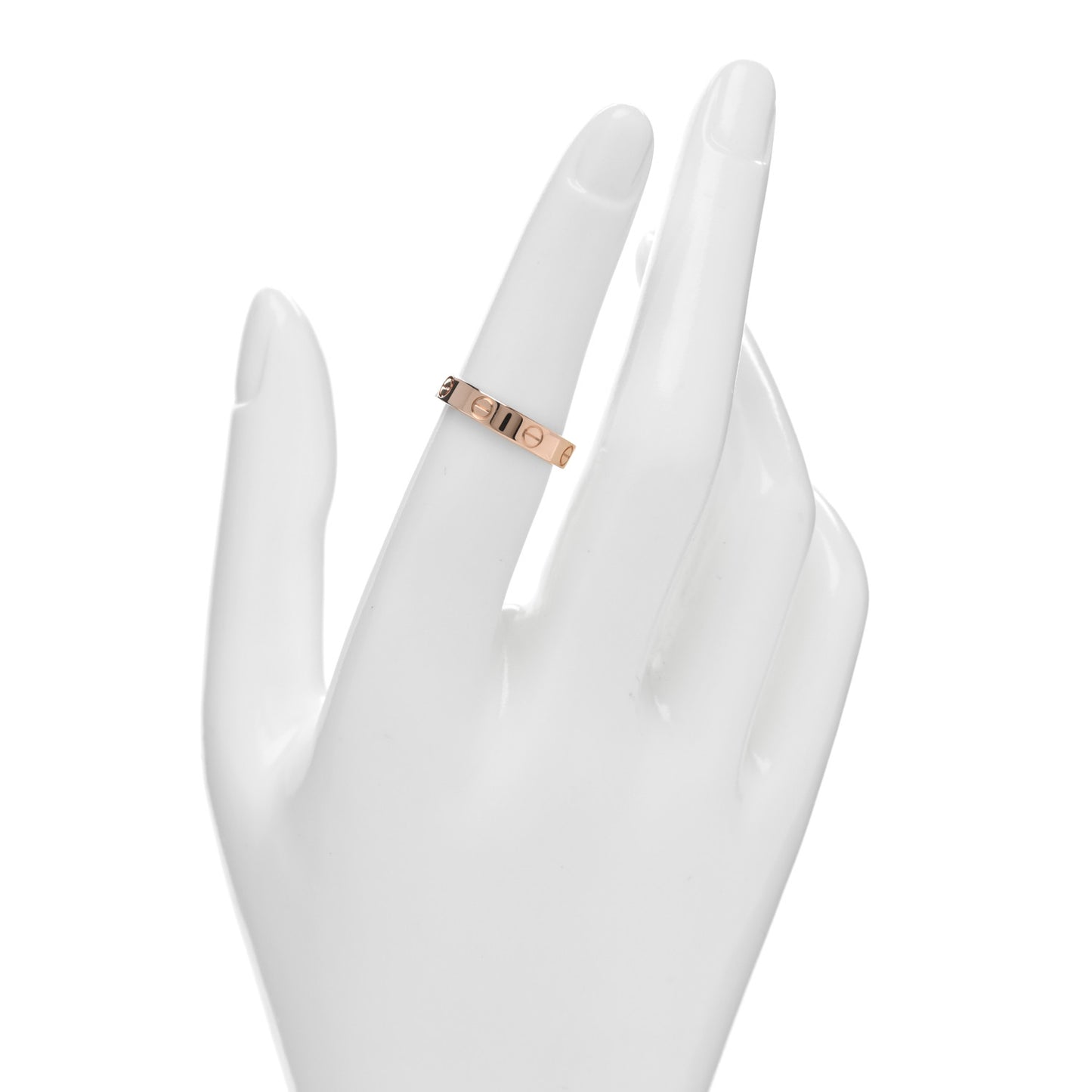 18K Pink Gold 3.5mm LOVE Wedding Band Ring 52 6