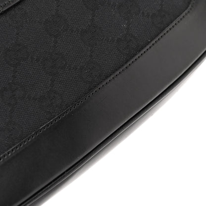 Gucci Monogram Small Jackie O Flap Hobo Black 12 of 14