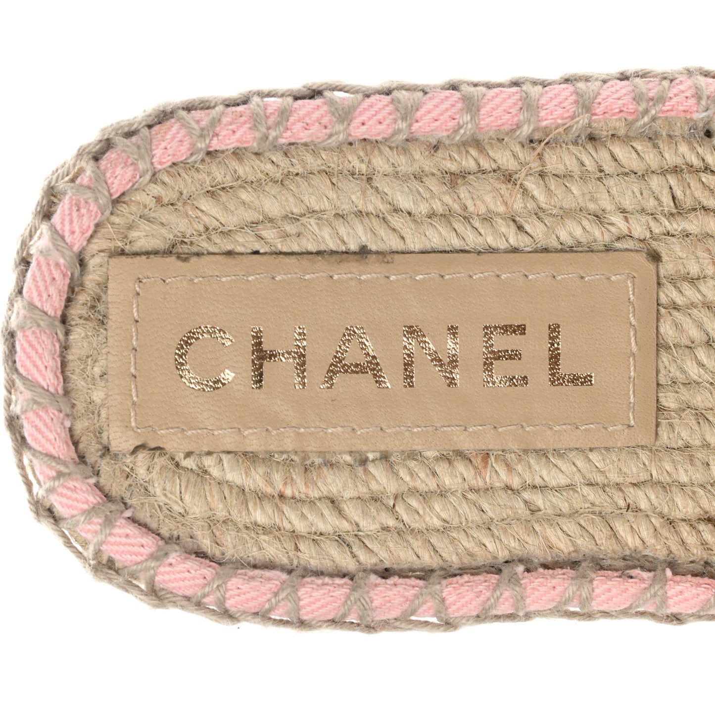Denim CC Espadrille Mules 38 Pink Black