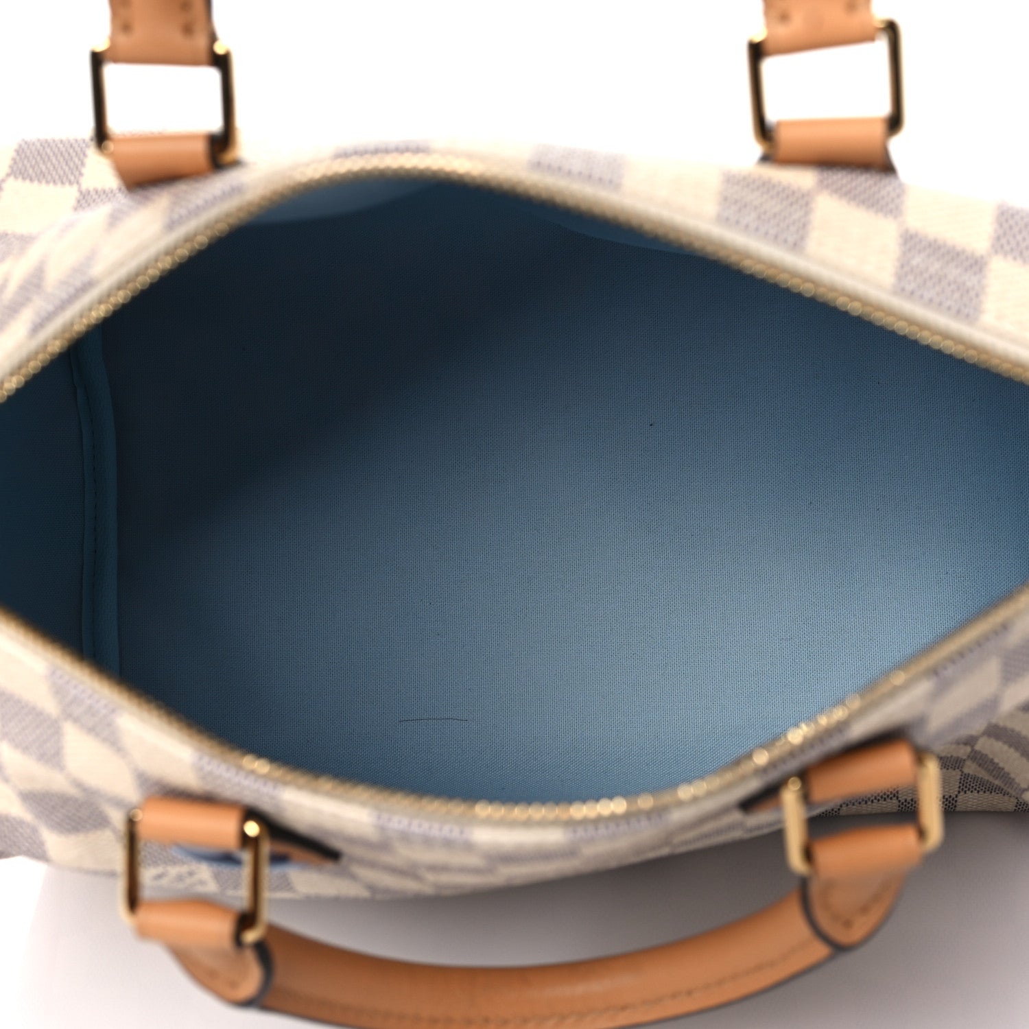 Louis Vuitton Damier Azur Braided Speedy Bandouliere 30 Blue 5 of 9