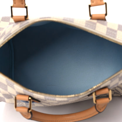 Louis Vuitton Damier Azur Braided Speedy Bandouliere 30 Blue 5 of 9