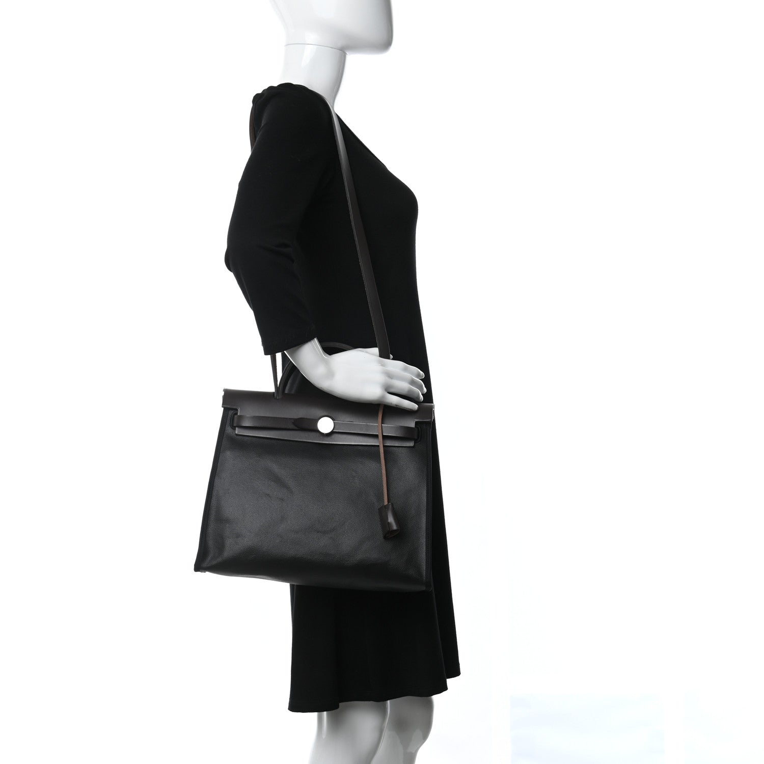 Hermes Toile H Berline Vache Hunter Herbag Zip PM 31 Black Ebene 2 of 13