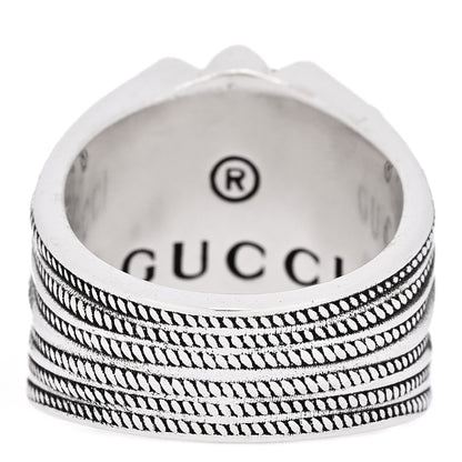 Gucci Sterling Silver Interlocking G Signet Ring 50 5.5 3 of 6