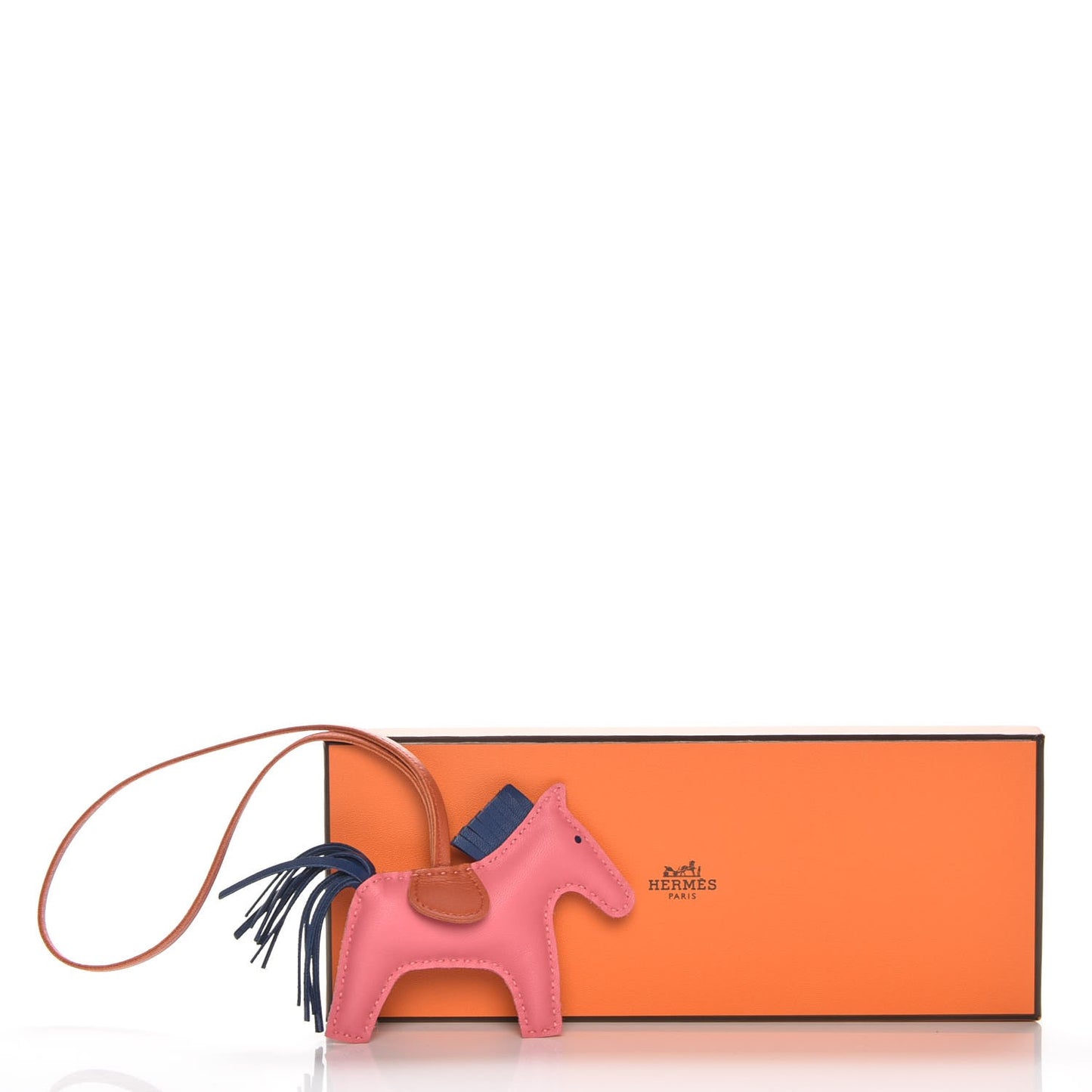 Milo Lambskin Grigri Rodeo Bag Charm PM Rose Azalee Cornaline Bleu De Malte