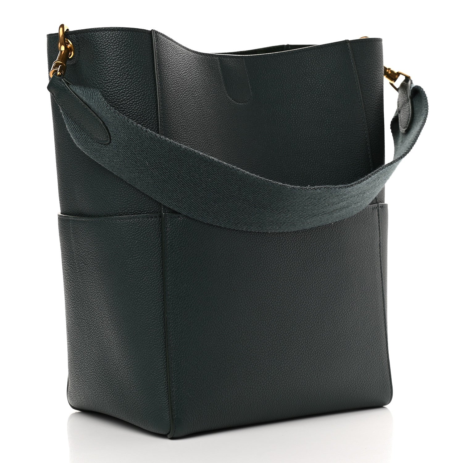 Celine Soft Grained Calfskin Sangle Bucket Bag Amazone 3 of 13