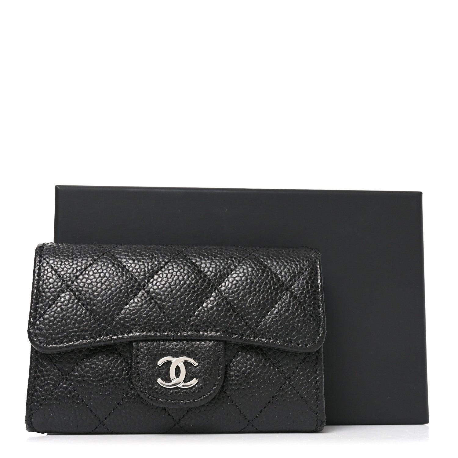 Chanel Caviar Quilted Flap Card Holder Black 9 of 9