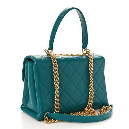 Chanel Lambskin Quilted Medium Trendy Spirit Top Handle Bag Green 3 of 11
