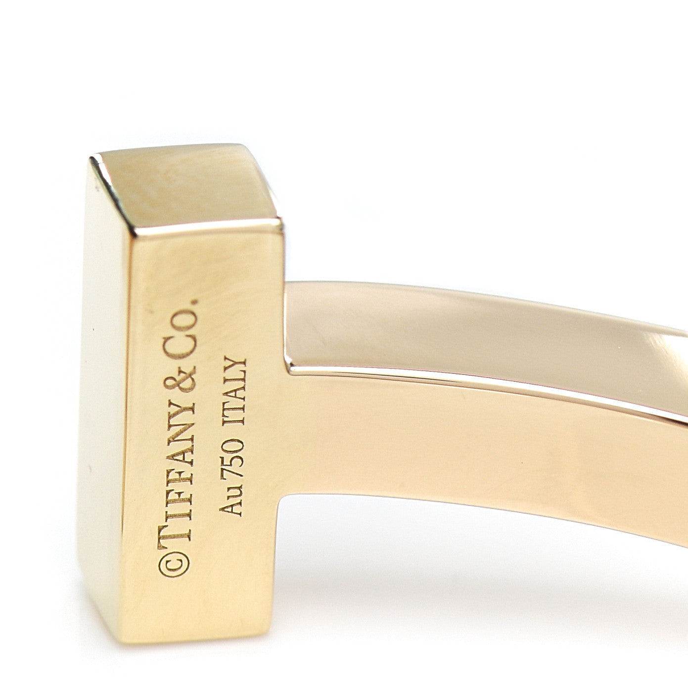 18K Yellow Gold Diamond T Square Pave Bracelet