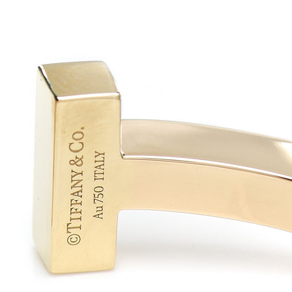Tiffany 18K Yellow Gold Diamond T Square Pave Bracelet 3 of 4