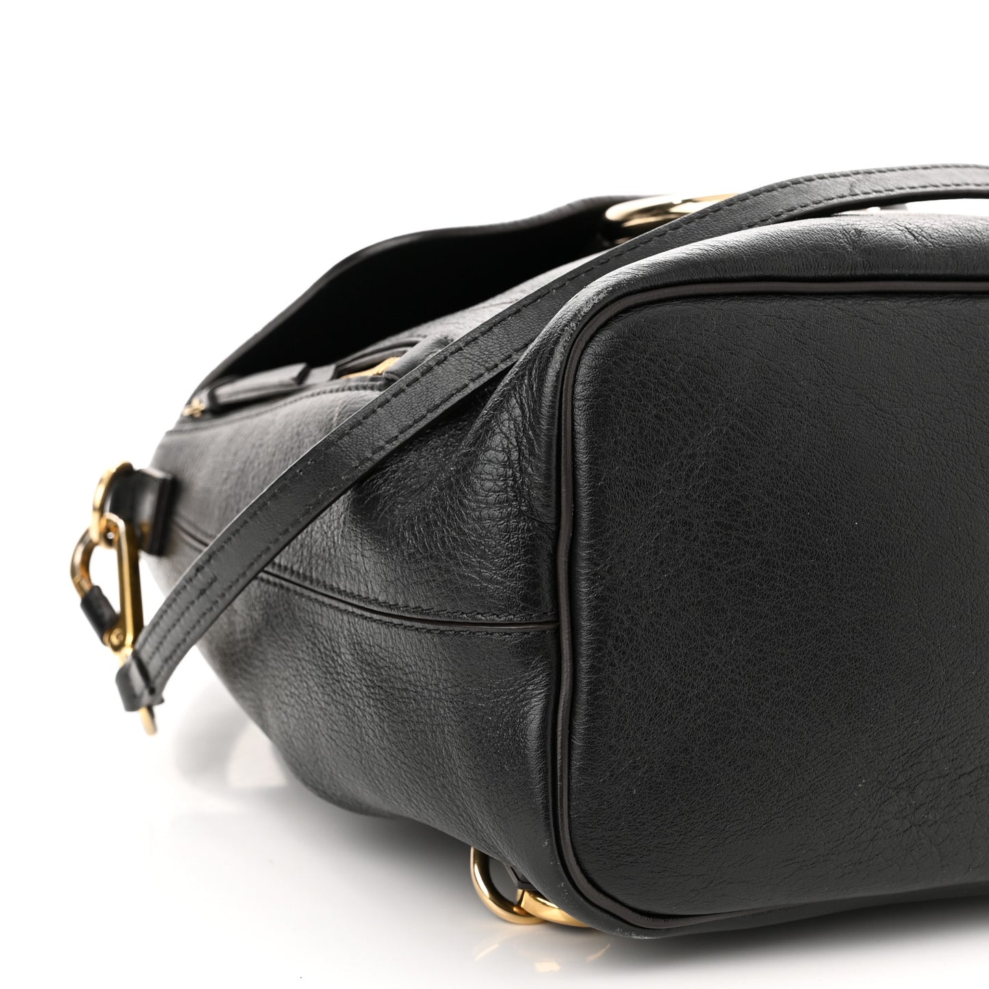 Suede Calfskin Medium Faye Backpack Black