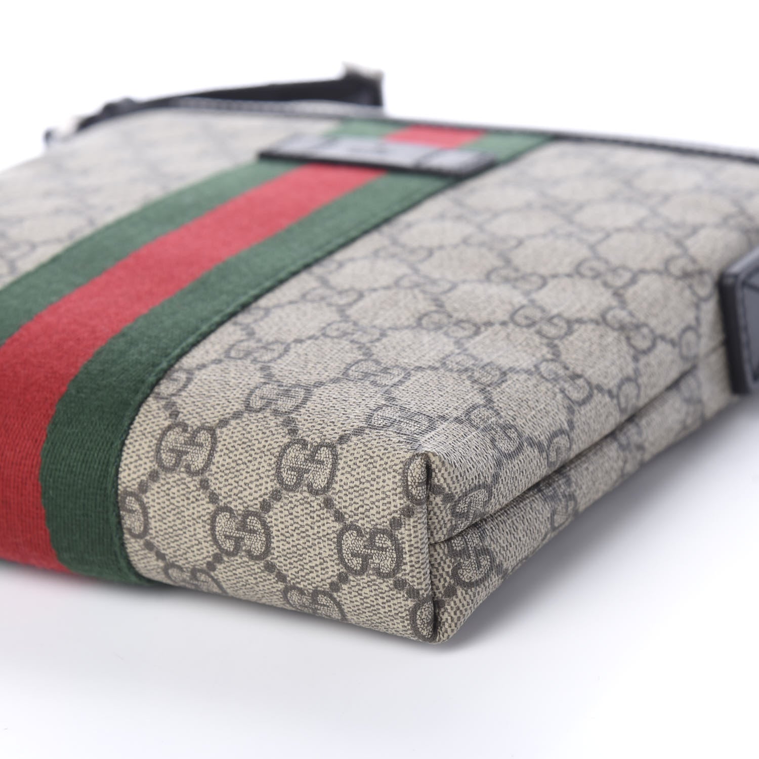 Gucci GG Supreme Monogram Web Messenger Bag Black 6 of 9