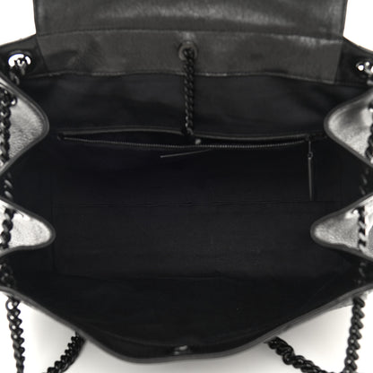 Saint Laurent Vintage Lambskin Chevron Monogram Medium Nolita Black 5 of 12