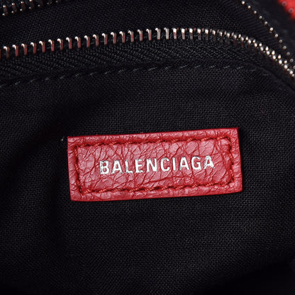 Balenciaga Agneau Arena Classic Silver Hardware S City Logo Strap Rouge Cardinal Black 9 of 10