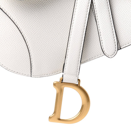 Christian Dior Grained Calfskin Mini Saddle Bag White 7 of 12