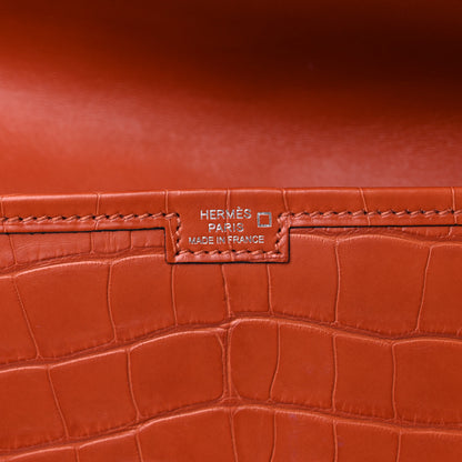 Hermes Matte Alligator Jige Duo Clutch 7 of 12