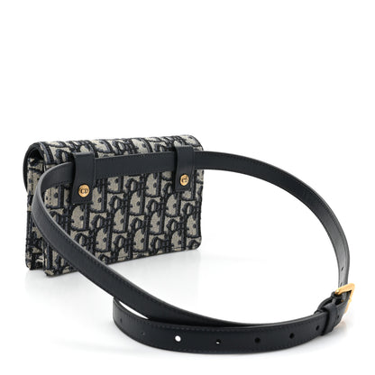 Christian Dior Oblique Saddle Belt Bag Blue 3 of 14