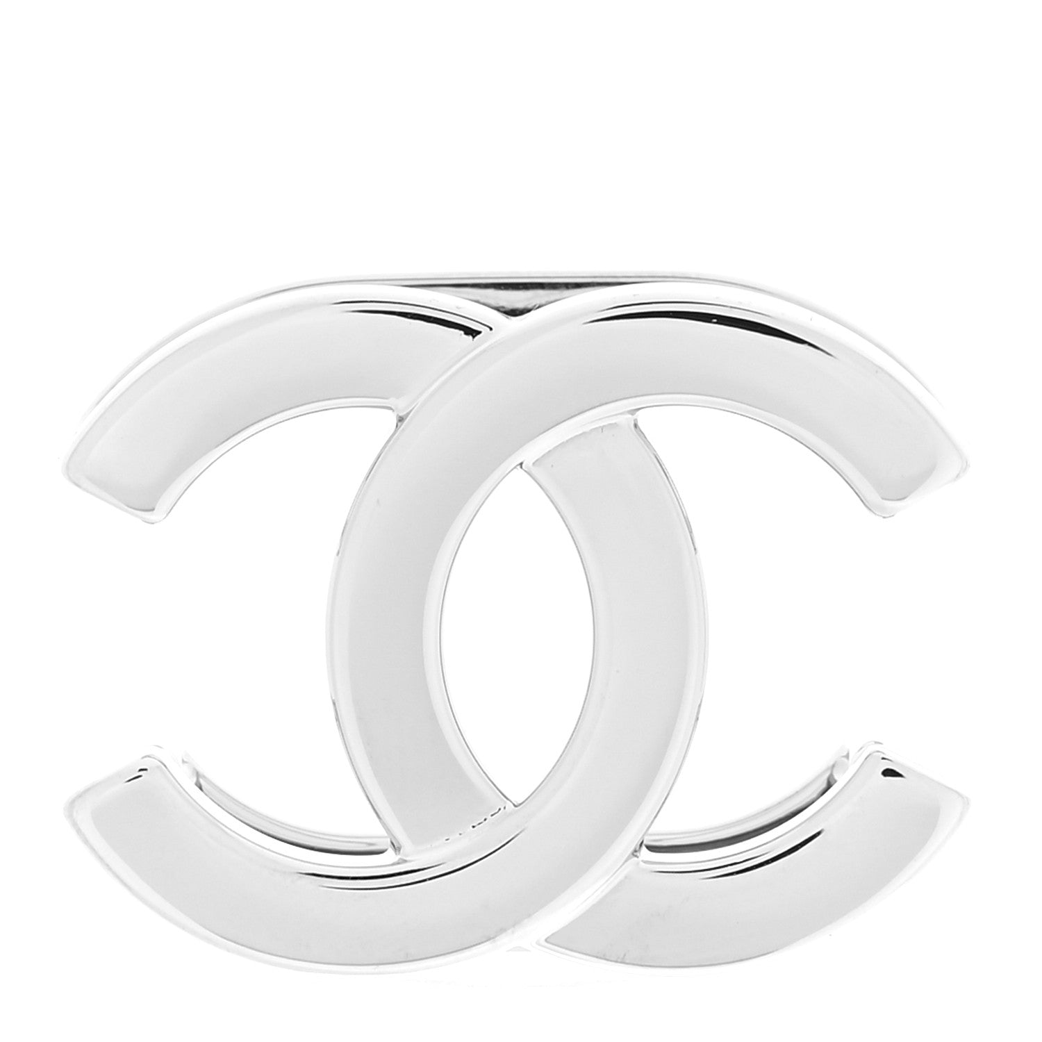 Chanel Metal CC Scarf Ring Silver 1 of 4