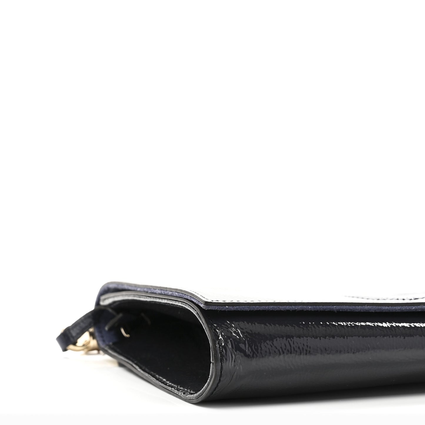 Soft Patent Medium Soho Clutch Uniform Blue