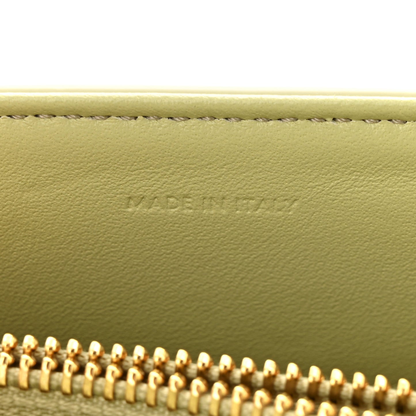 Satinated Calfskin Mini 16 Top Handle Bag Almond Green