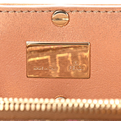 Fendi Metallic Lurex Zucca Mia Tote Arancio 5 of 9