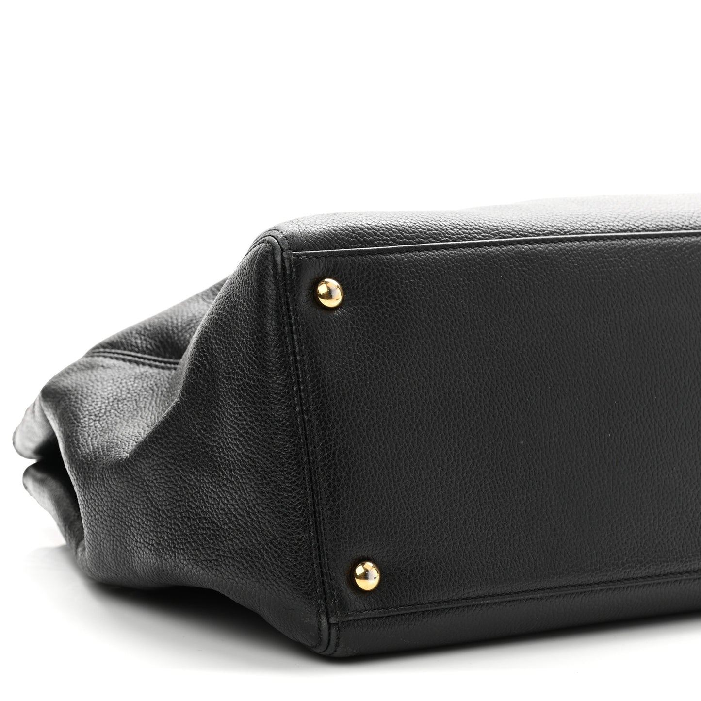 Calfskin Cerf Executive Shopper Tote Black