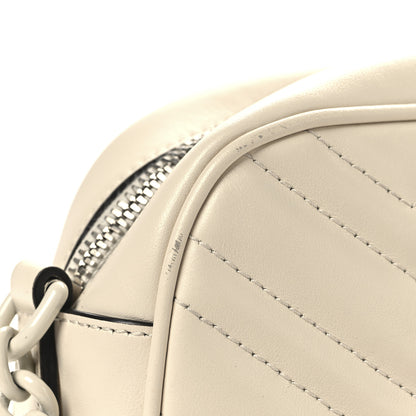 Gucci Calfskin Matelasse Monochrome Small GG Marmont Chain Shoulder Bag Mystic White 12 of 12