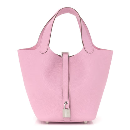 Hermes Taurillon Clemence Picotin Lock 18 PM Mauve Sylvestre 1 of 11