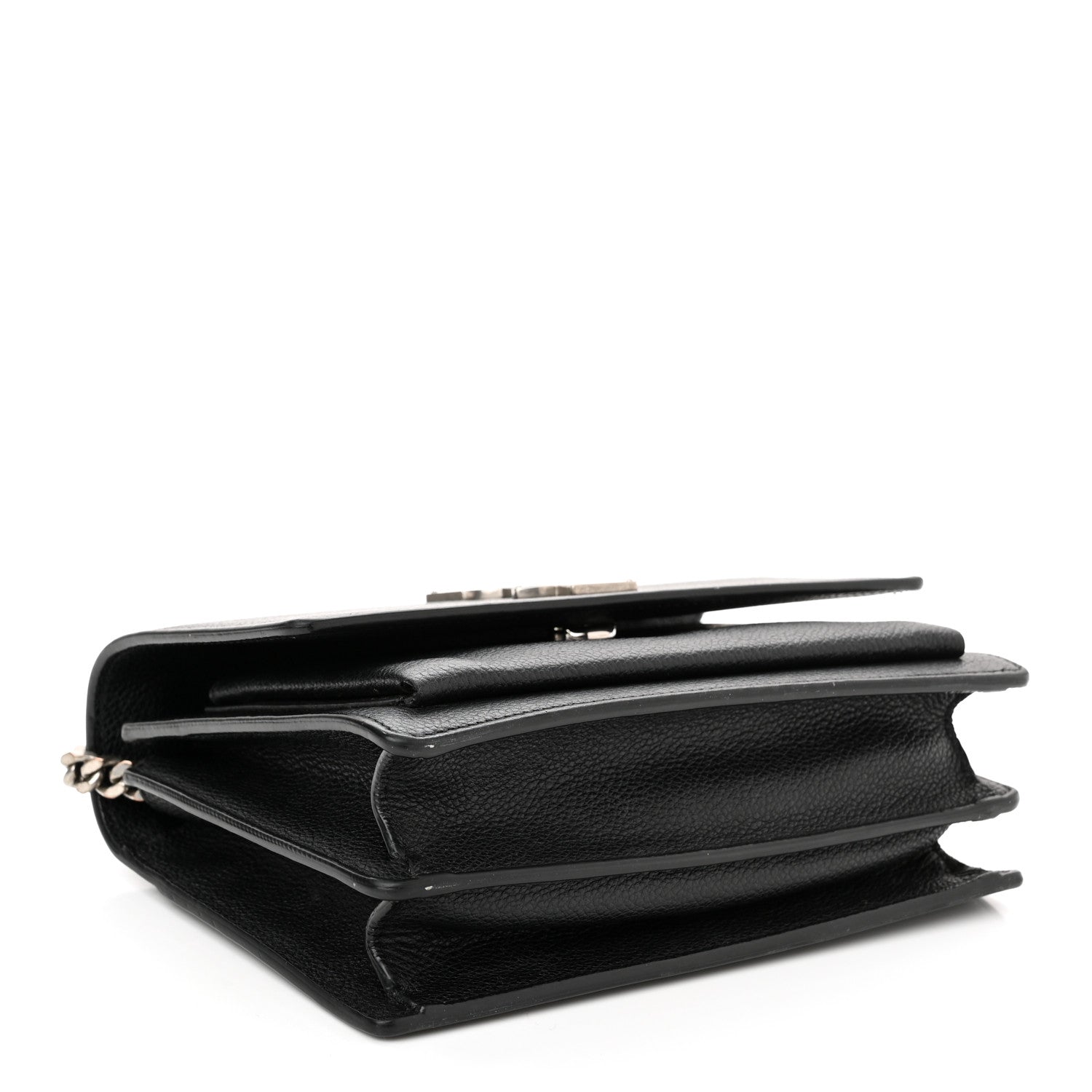 Saint Laurent Grained Calfskin Small Monogram Sunset Black 3 of 16