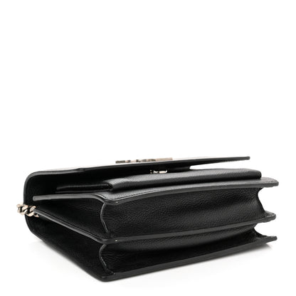 Saint Laurent Grained Calfskin Small Monogram Sunset Black 3 of 16