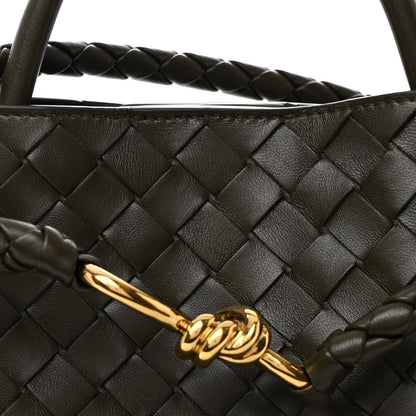 Bottega Veneta Nappa Intrecciato Medium Andiamo Shoulder Bag Kaki 7 of 9
