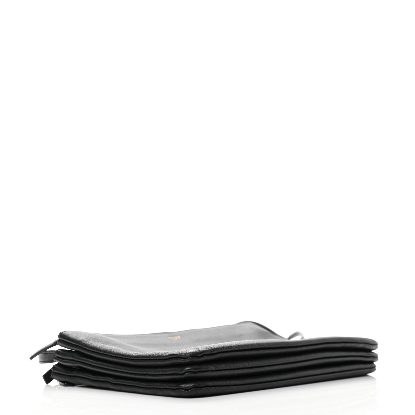 Lambskin Large Trio Crossbody Bag Black