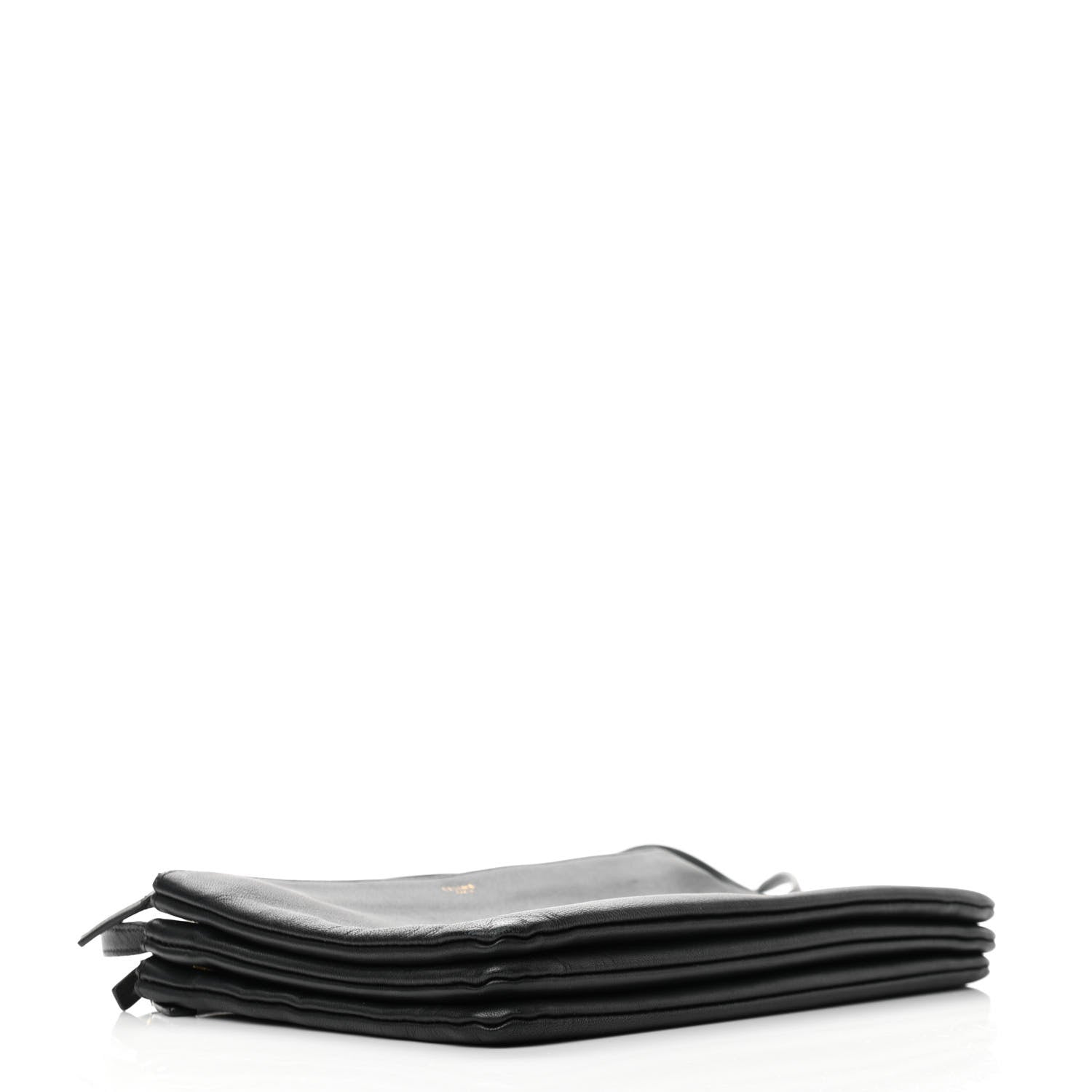 Celine Lambskin Large Trio Crossbody Bag Black 4 of 16