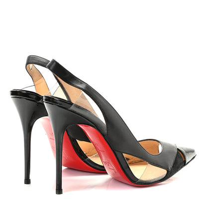 Christian Louboutin Patent Suede Calfskin Air Chance 100 Pumps 36.5 Black 4 of 10