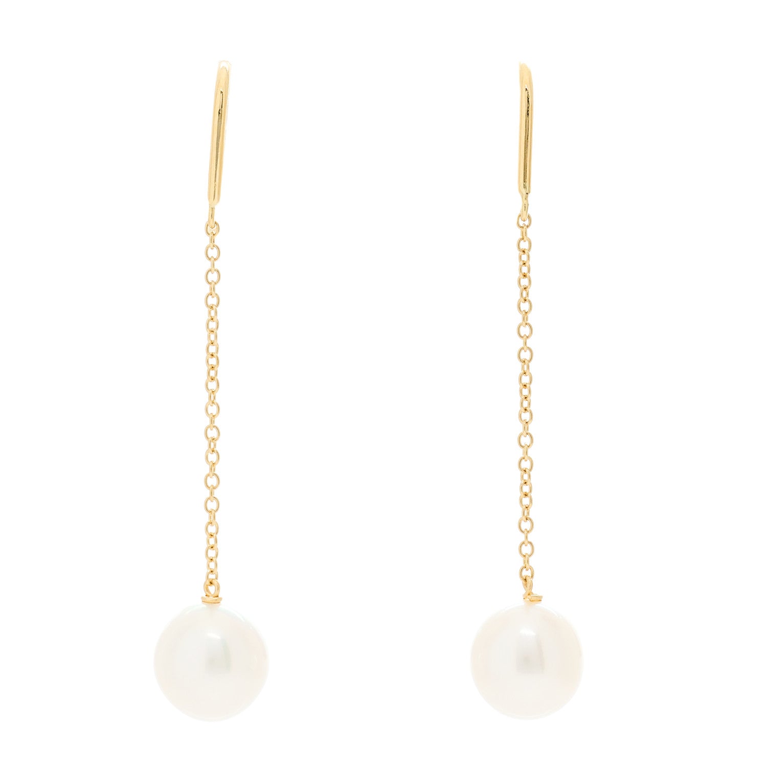 Tiffany 18K Yellow Gold Elsa Peretti Pearls By The Yard Drop Earrings 1 of 4