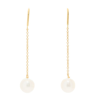 Tiffany 18K Yellow Gold Elsa Peretti Pearls By The Yard Drop Earrings 1 of 4