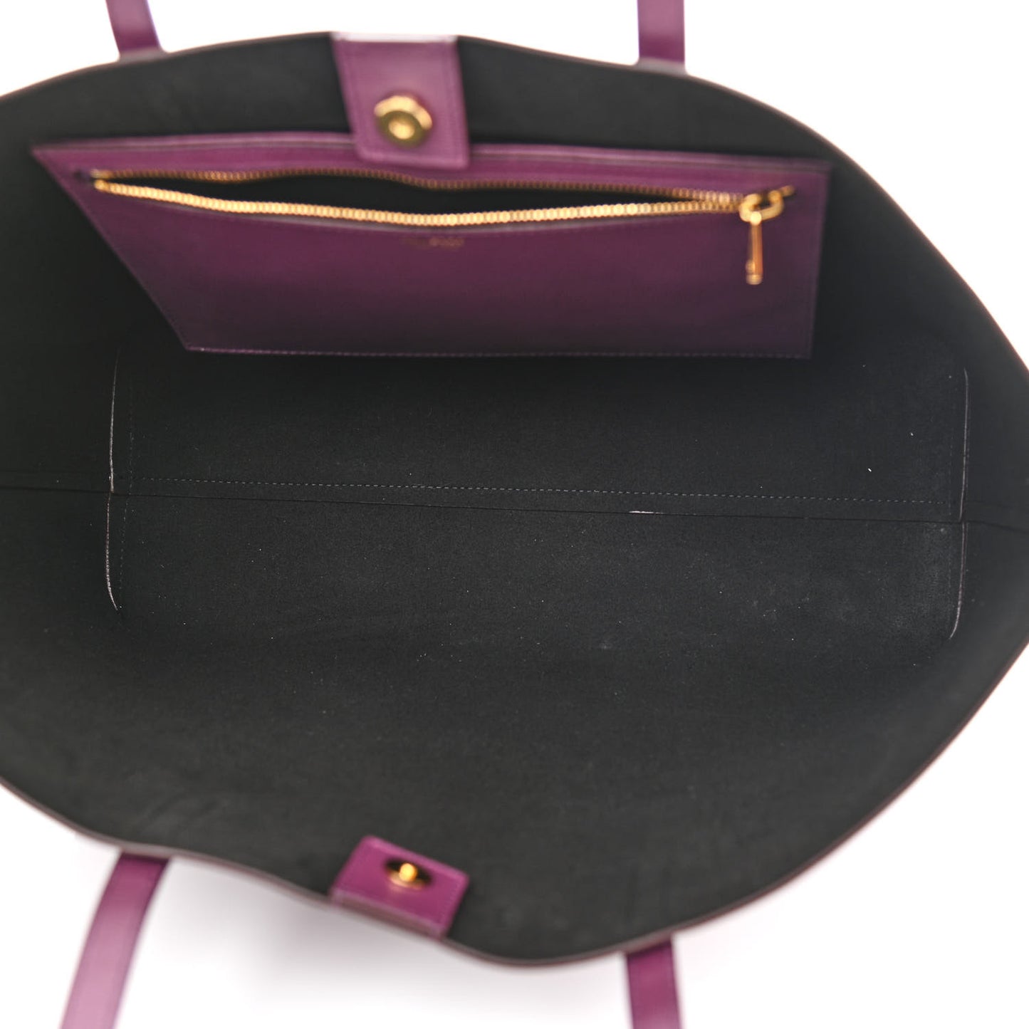 Grained Calfskin Small T Tote Bordeaux