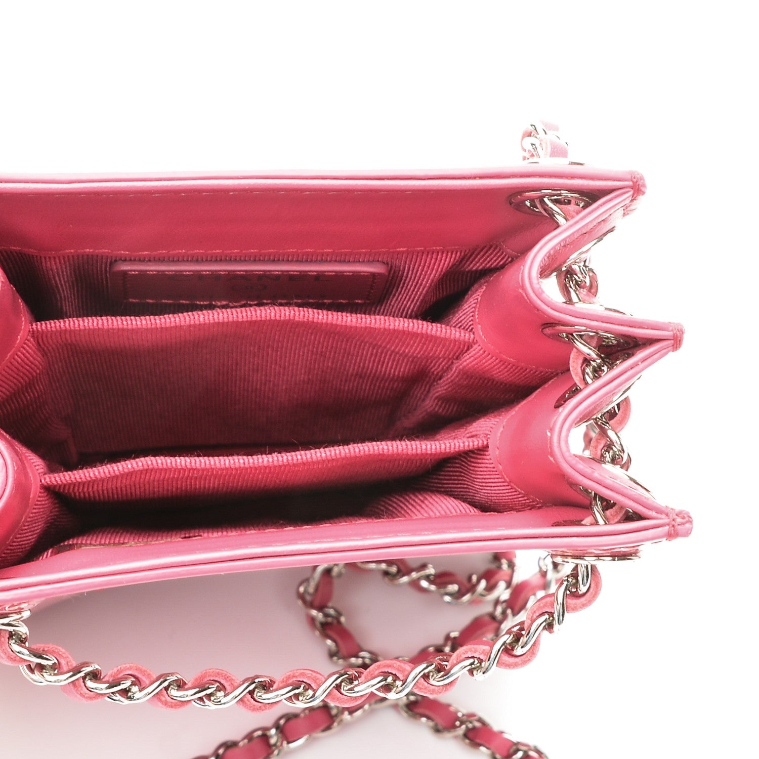 Chanel Patent Crossbody CC Phone Holder Dark Pink 5 of 7