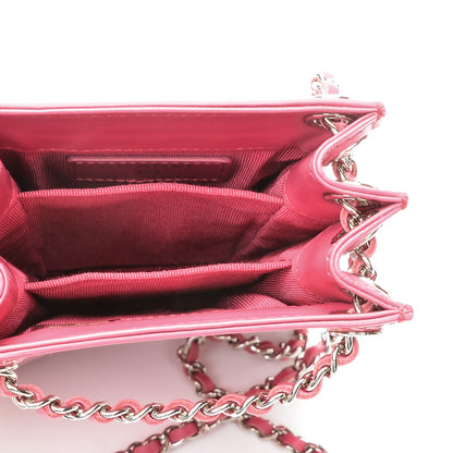 Chanel Patent Crossbody CC Phone Holder Dark Pink 5 of 7
