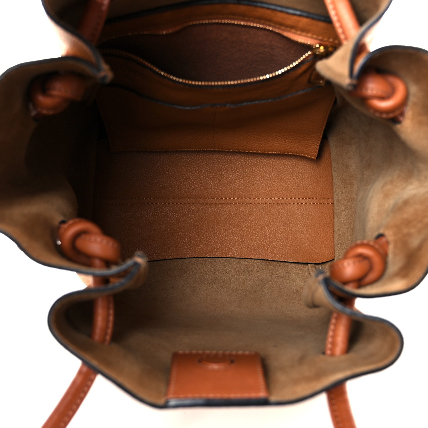 Loewe Calfskin Small Flamenco Knot Bag Caramel 8 of 17