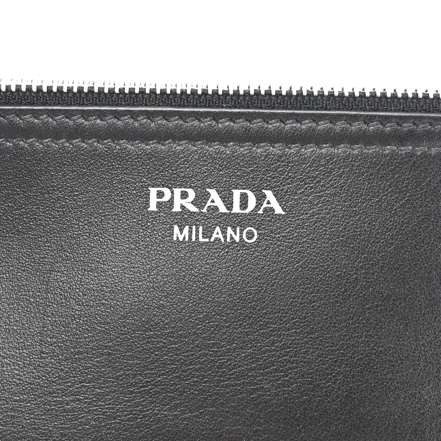 Prada City Calf Front Pocket Large Shopping Tote Black 7 of 13