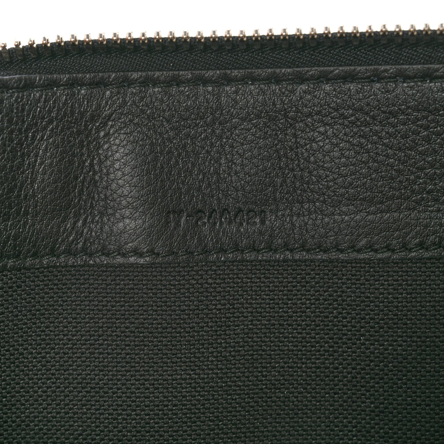 Calfskin Gancini Embossed Document Holder Black