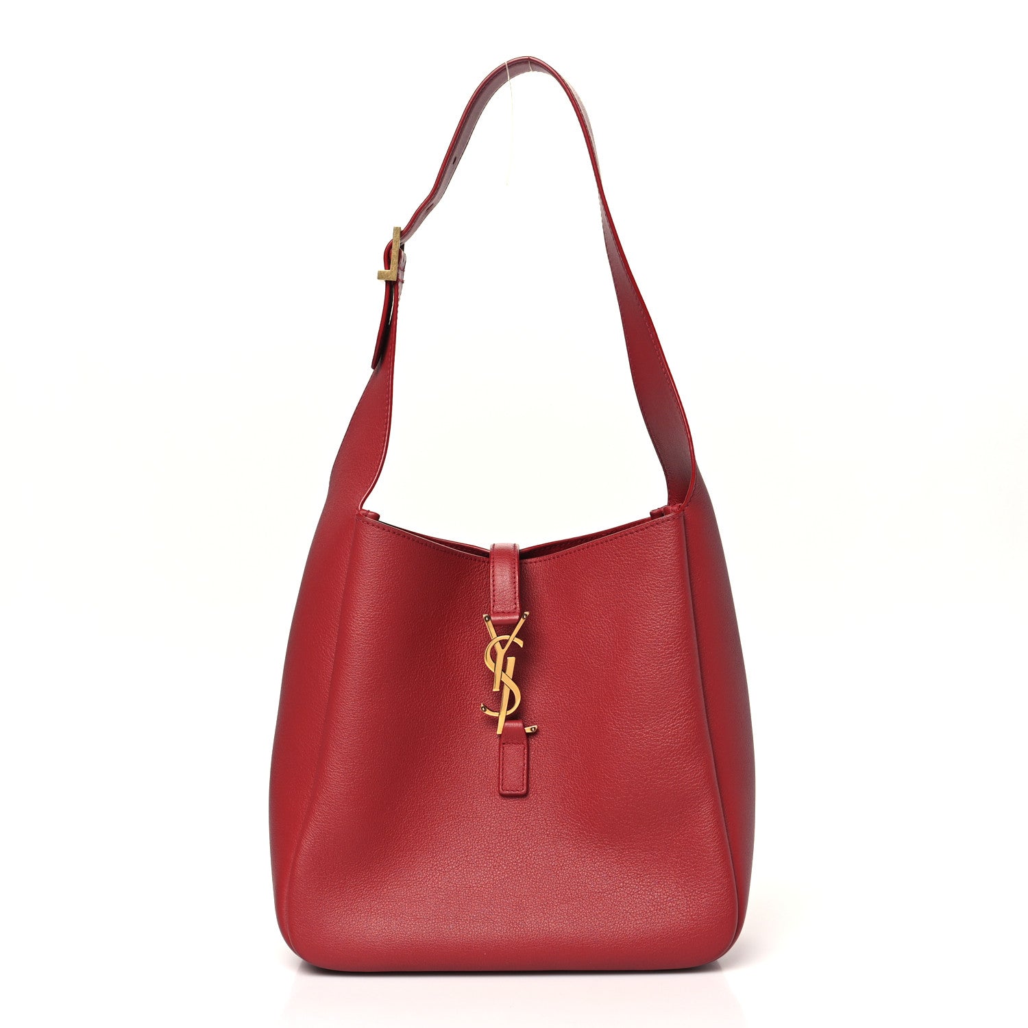 Saint Laurent Grained Calfskin Small Le 5 A 7 Soft Hobo Rouge Legion 1 of 9
