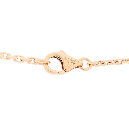 Cartier 18K Pink Gold Diamond Interlocking LOVE Necklace 5 of 6