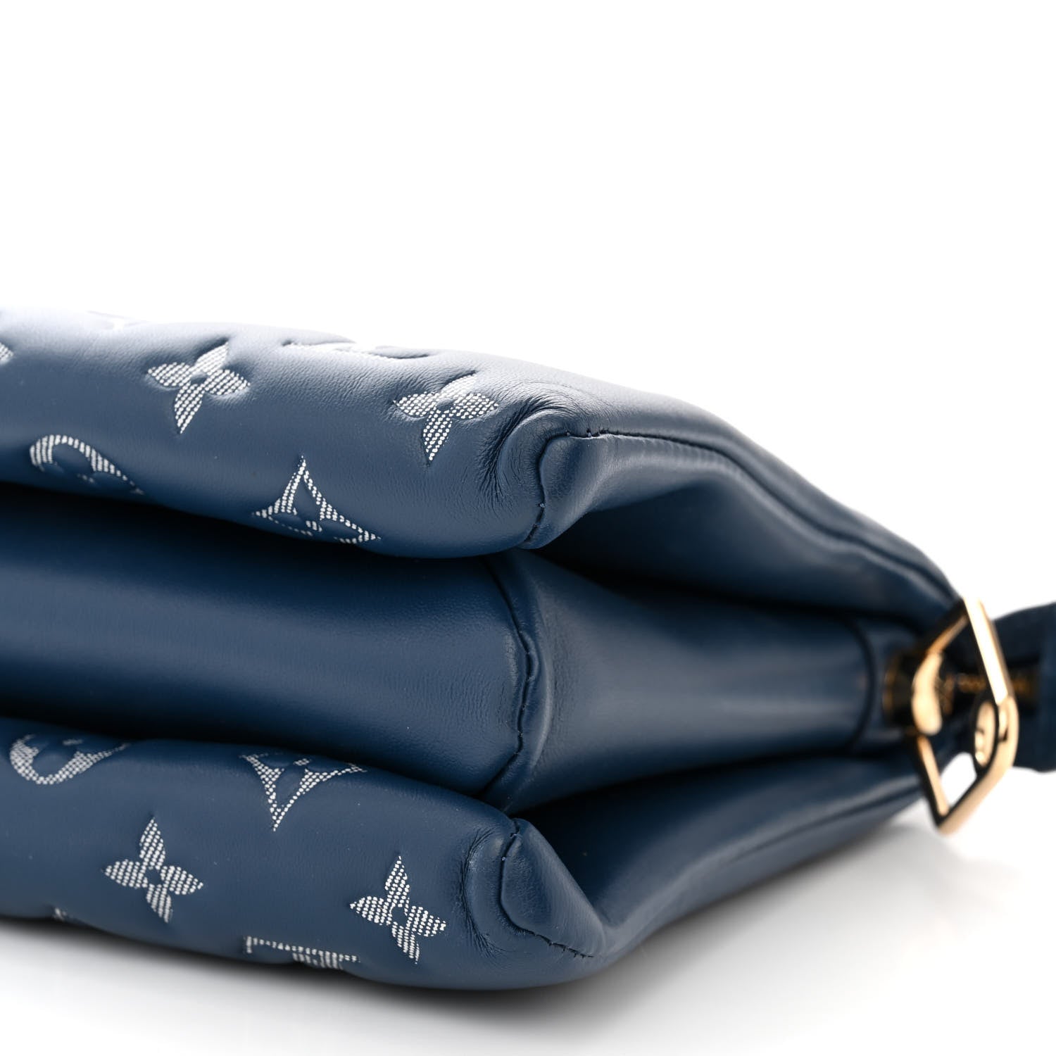 Louis Vuitton Lambskin Embossed Monogram Coussin PM Denim Blue 9 of 10