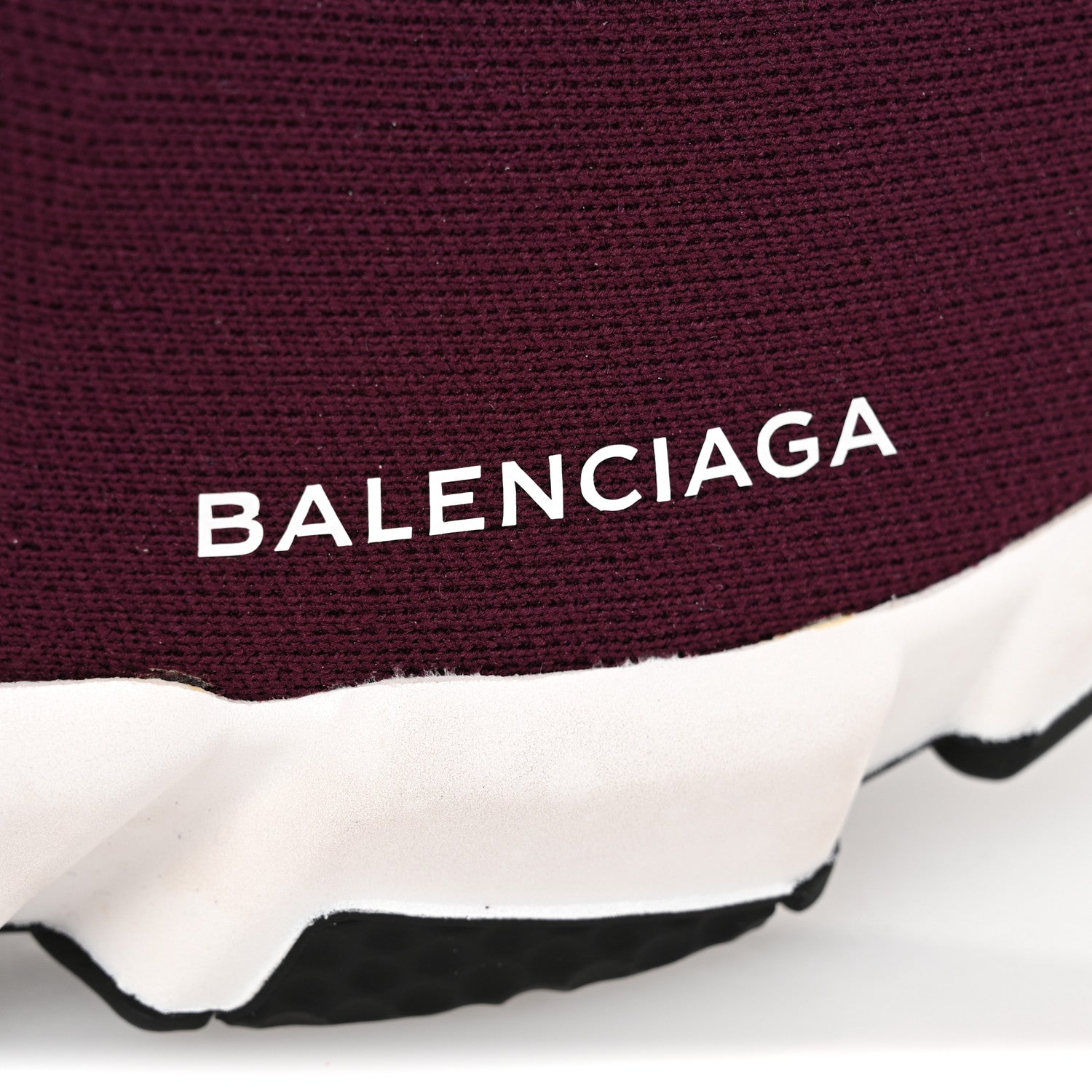 Balenciaga Neoprene Knit Womens Mid-Top Speed Sneakers 39 Prune White 8 of 8