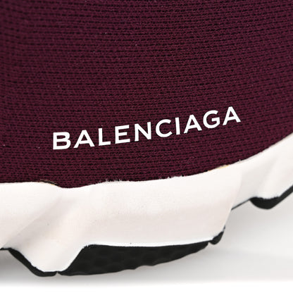 Balenciaga Neoprene Knit Womens Mid-Top Speed Sneakers 39 Prune White 8 of 8