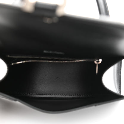 Balenciaga Shiny Box Calfskin Small Hourglass Top Handle Bag Black 5 of 9
